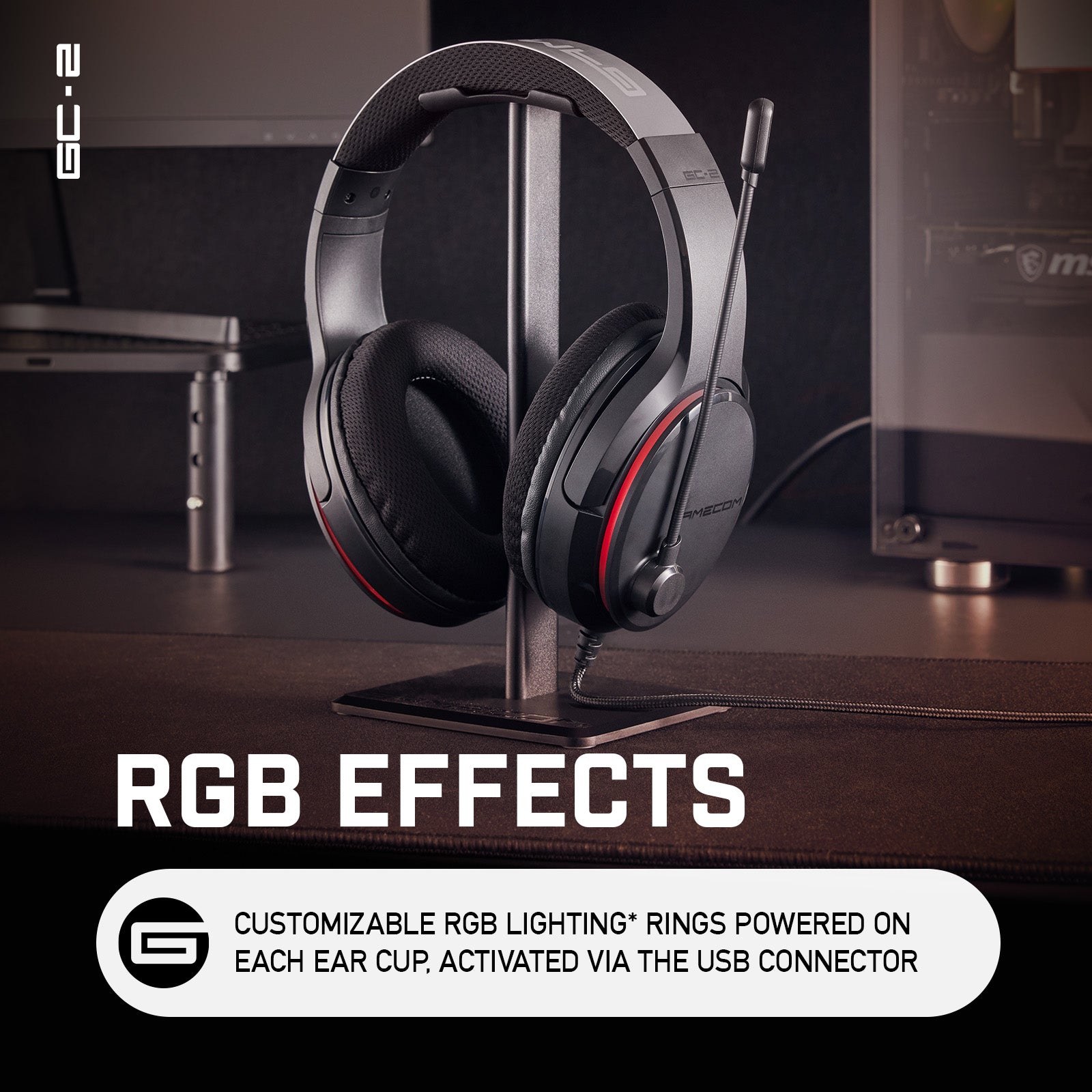 GC-2 GAMING HEADSET WITH RGB
