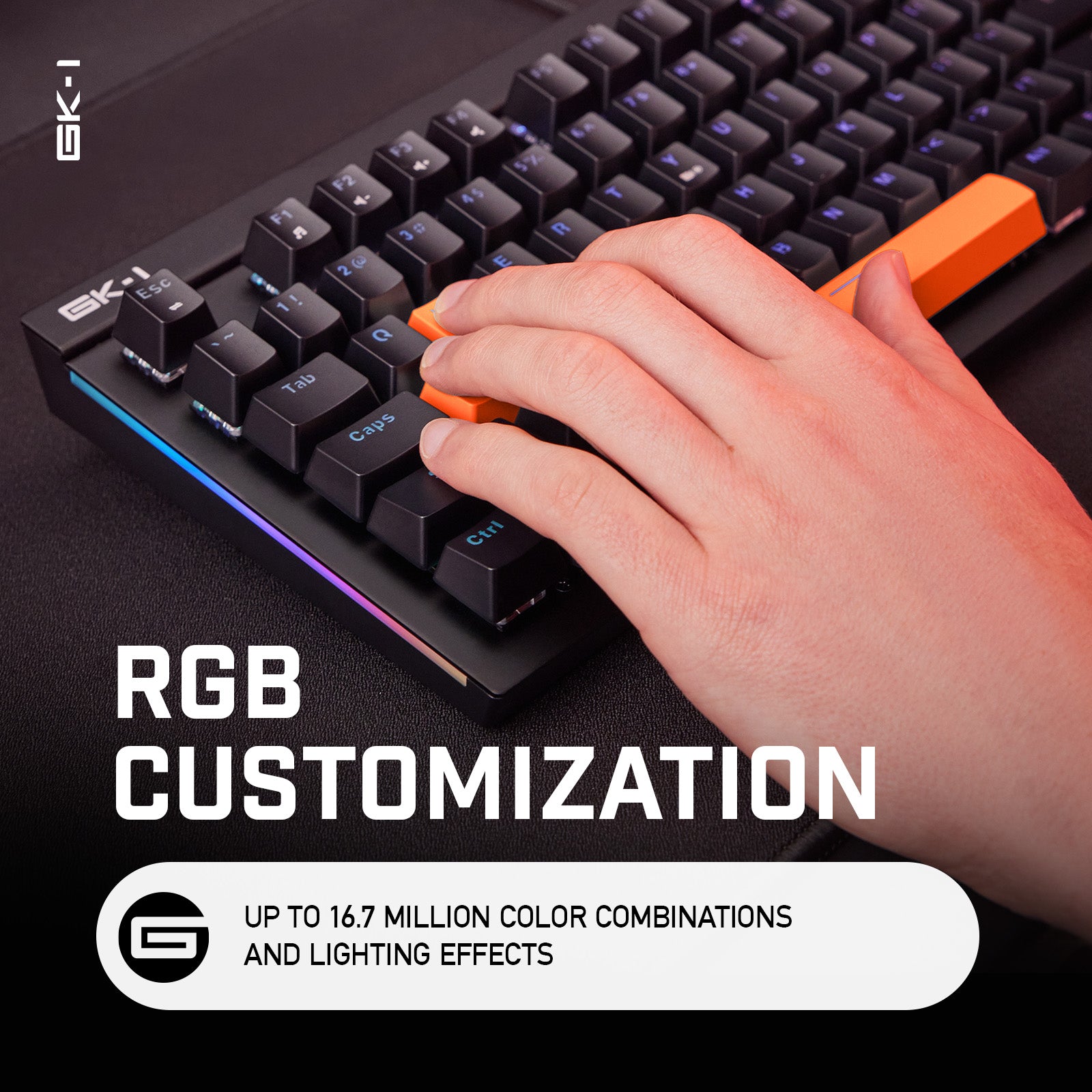 GK-1 RGB GAMING KEYBOARD - Launch Edition Orange